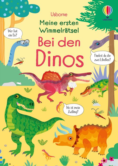 Cover des Buches Meine ersten Wimmelrätsel: Bei den Dinos von  Cover des Buches Meine ersten Wimmelrätsel: Bei den Dinos von