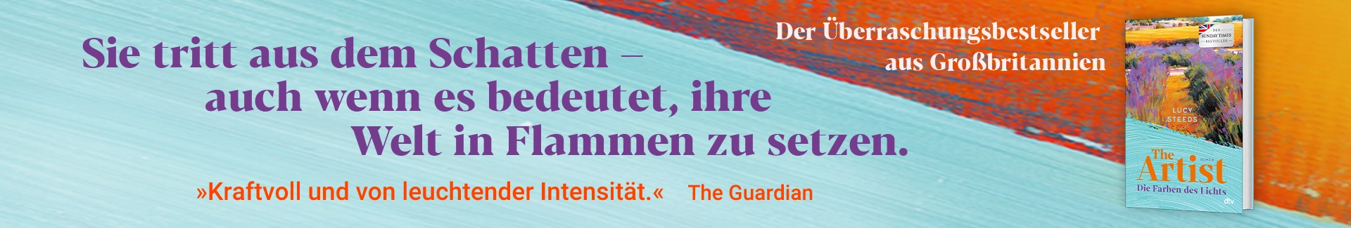 Buch The Artist und Text Sie tritt aus dem Schatten, auch wenn es bedeutet, ihre Welt in Flammen zu setzen