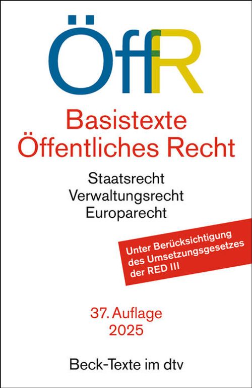 Cover des Buches Basistexte Öffentliches Recht von 