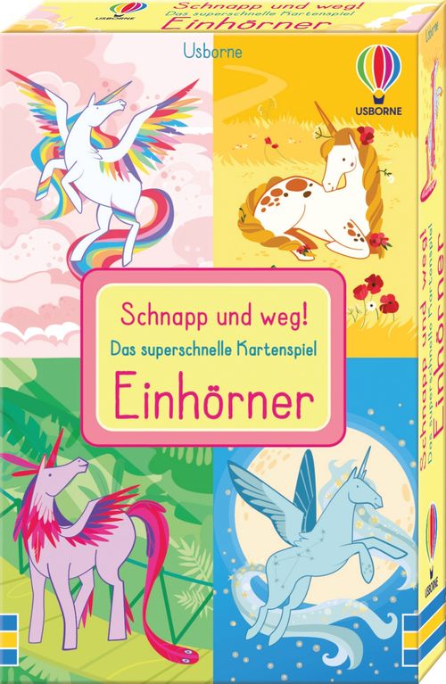 Cover des Buches Schnapp und weg! Das superschnelle Kartenspiel: Einhörner von Fiona Watt