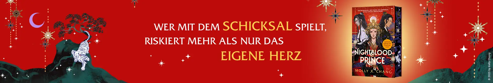 Wer mit dem Schicksal spielt, riskiert mehr als nur das eigene Herz. Nightblood Prince von Molly X. Chang. 