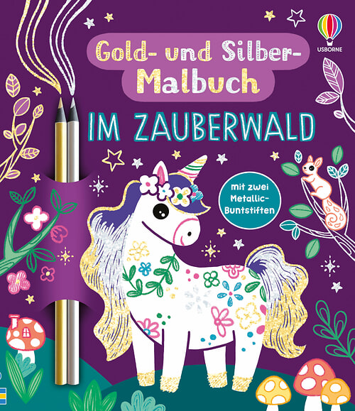 Cover des Buches Gold- und Silber-Malbuch: Im Zauberwald von 