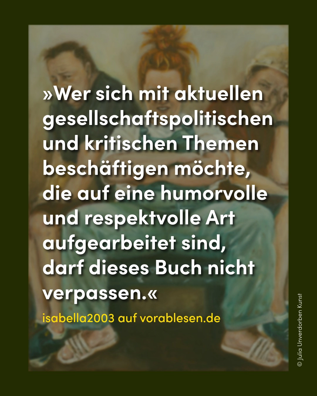 Leserstimme zum Buch „Ich bau mir ne Welt, die Männern nicht gefällt“ von Cindy-Adriana Speich