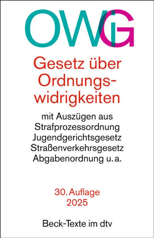 Cover des Buches Gesetz über Ordnungswidrigkeiten von 