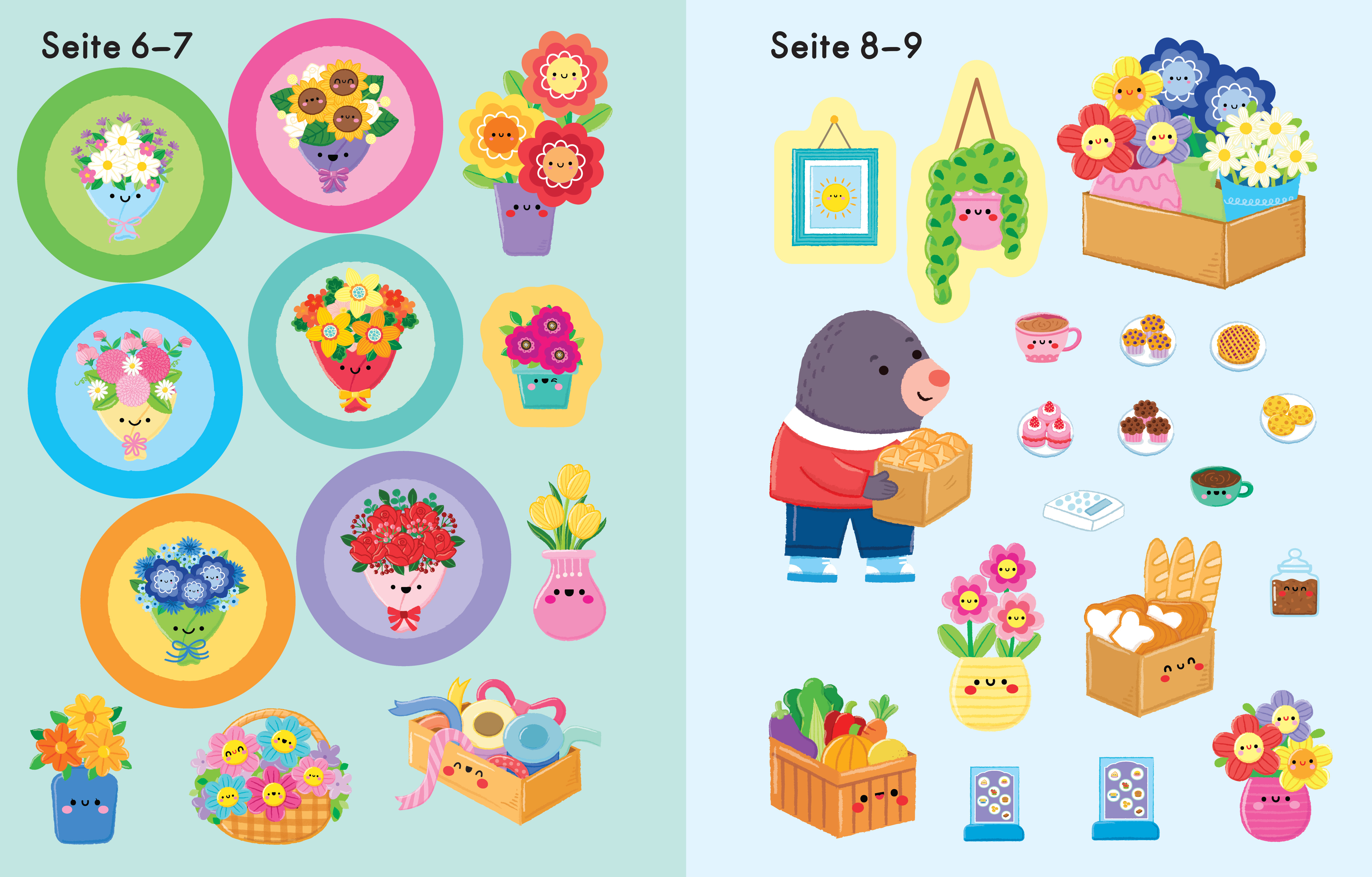 Cosy-Stickerwelt: Ein Tag im Blumenladen