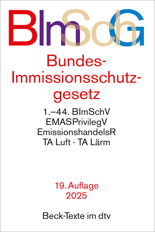 Cover des Buches Bundes-Immissionsschutzgesetz von