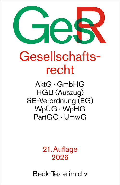 Cover des Buches Gesellschaftsrecht von 