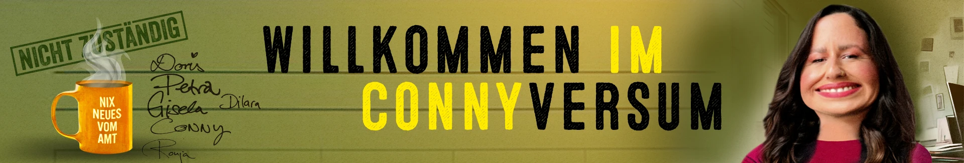 Grafik zu, Conny Special. Text: Willkommen im Connyversum