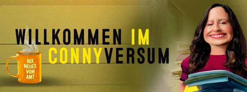 Grafik zu, Conny Special. Text: Willkommen im Connyversum