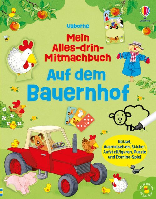 Cover des Buches Mein Alles-drin-Mitmachbuch: Auf dem Bauernhof von  Cover des Buches Mein Alles-drin-Mitmachbuch: Auf dem Bauernhof von