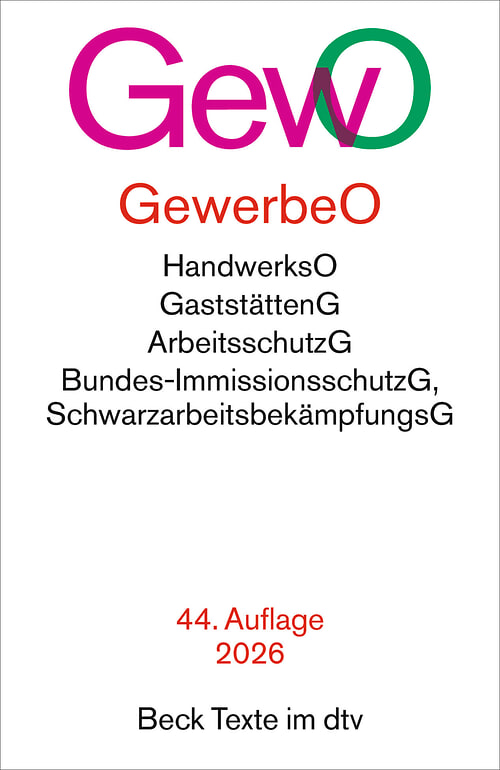 Cover des Buches Gewerbeordnung von