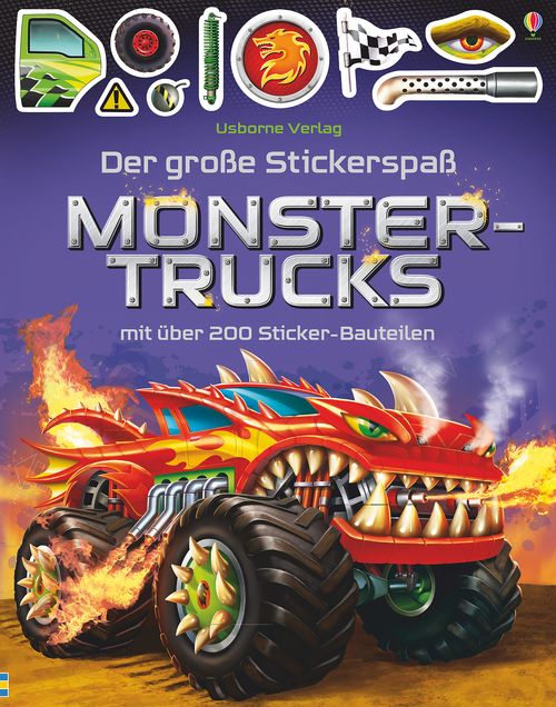 Cover des Buches Der große Stickerspaß: Monstertrucks von Simon Tudhope