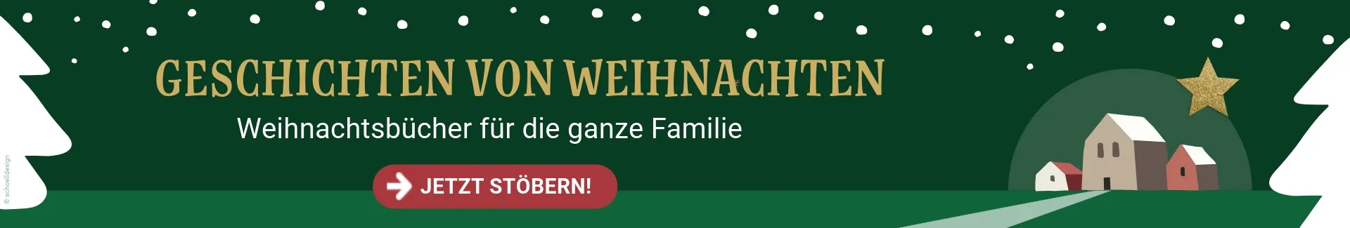 Weihnachtliche Landschaft und Text Weihnachtsbücher für die ganze Familie