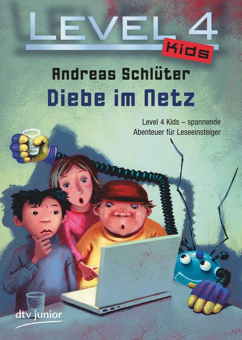 Cover des Buches Level 4 Kids - Diebe im Netz von Andreas Schlüter