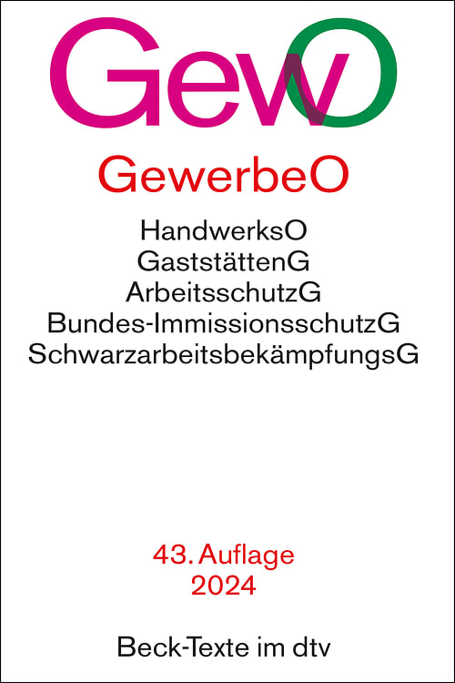 Cover des Buches Gewerbeordnung von