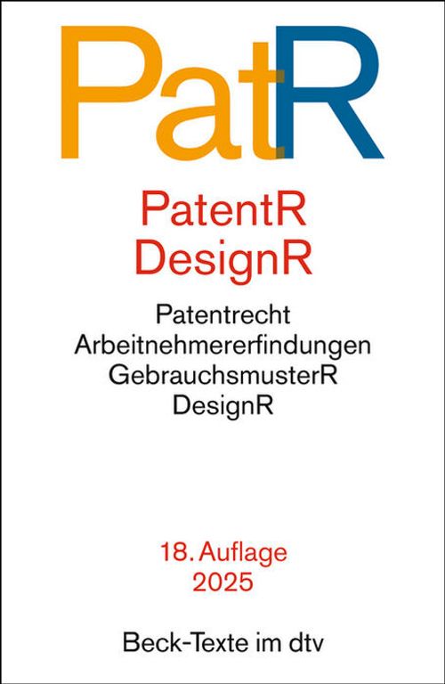 Cover des Buches Patent- und Designrecht von 