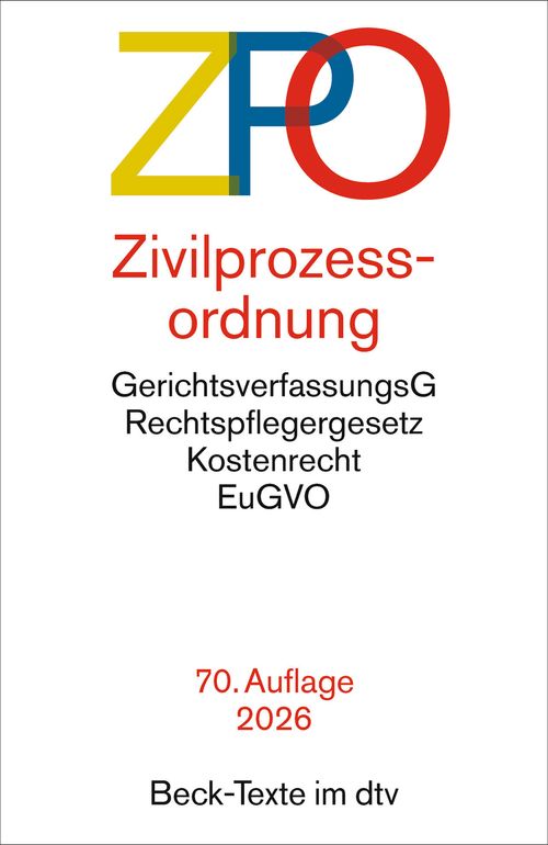 Cover des Buches Zivilprozessordnung von 