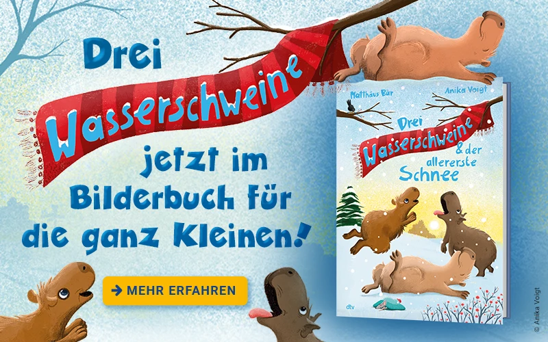Grafik zu dem Buch "Drei Wasserschweine & der allererste Schnee"