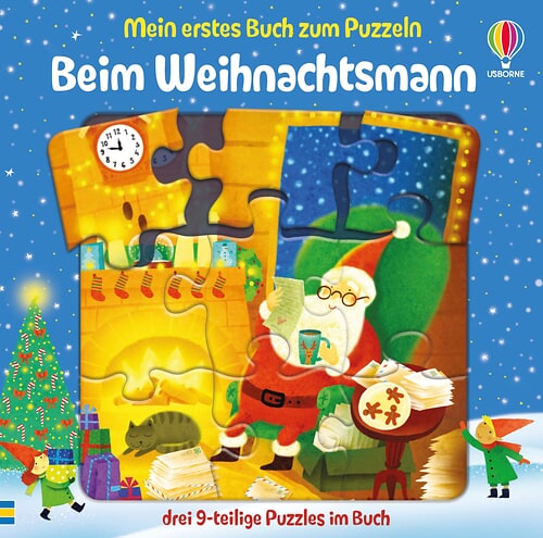 Cover des Buches Mein erstes Buch zum Puzzeln: Beim Weihnachtsmann von 