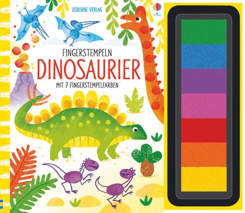 Cover des Buches Fingerstempeln: Dinosaurier von Fiona Watt