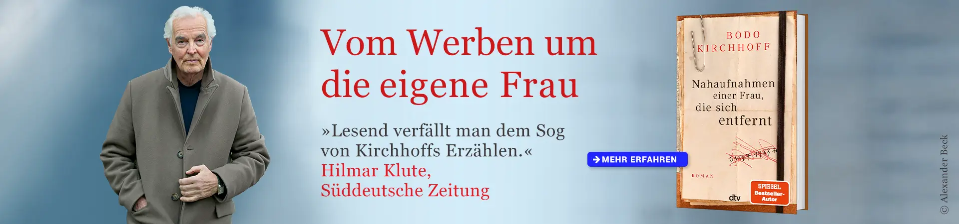 Nahaufnahmen einer Frau, die sich entfernt von Bodo Kirchhoff