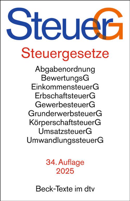 Cover des Buches Steuergesetze von 