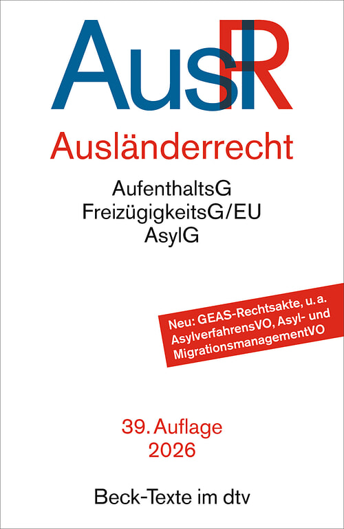 Cover des Buches Ausländerrecht von 