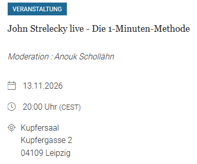Veranstaltungstermin Jubiläumstour Strelecky