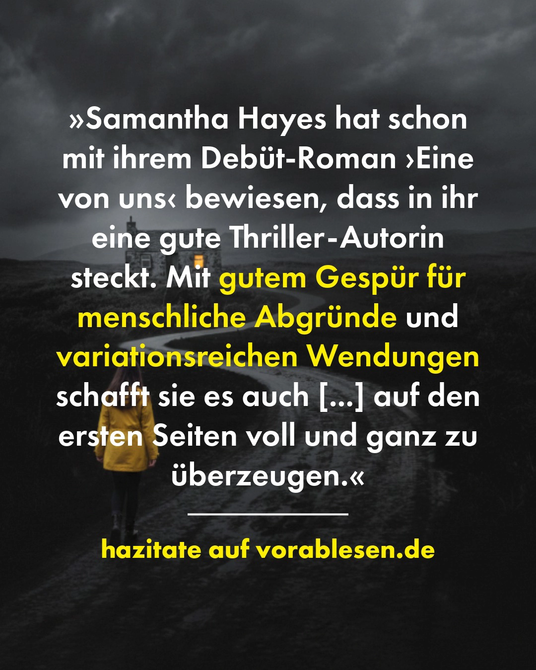 Leserstimme zum Buch Eine zu viel von Samantha Hayes